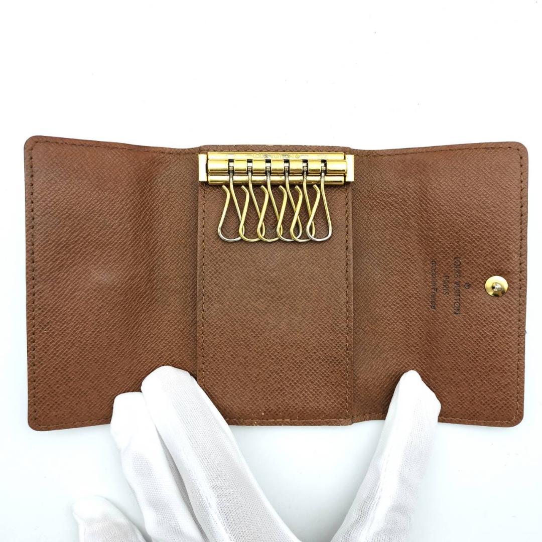 【美品】ルイヴィトン キーケース モノグラム ミュルティクレ6　ブラウン324