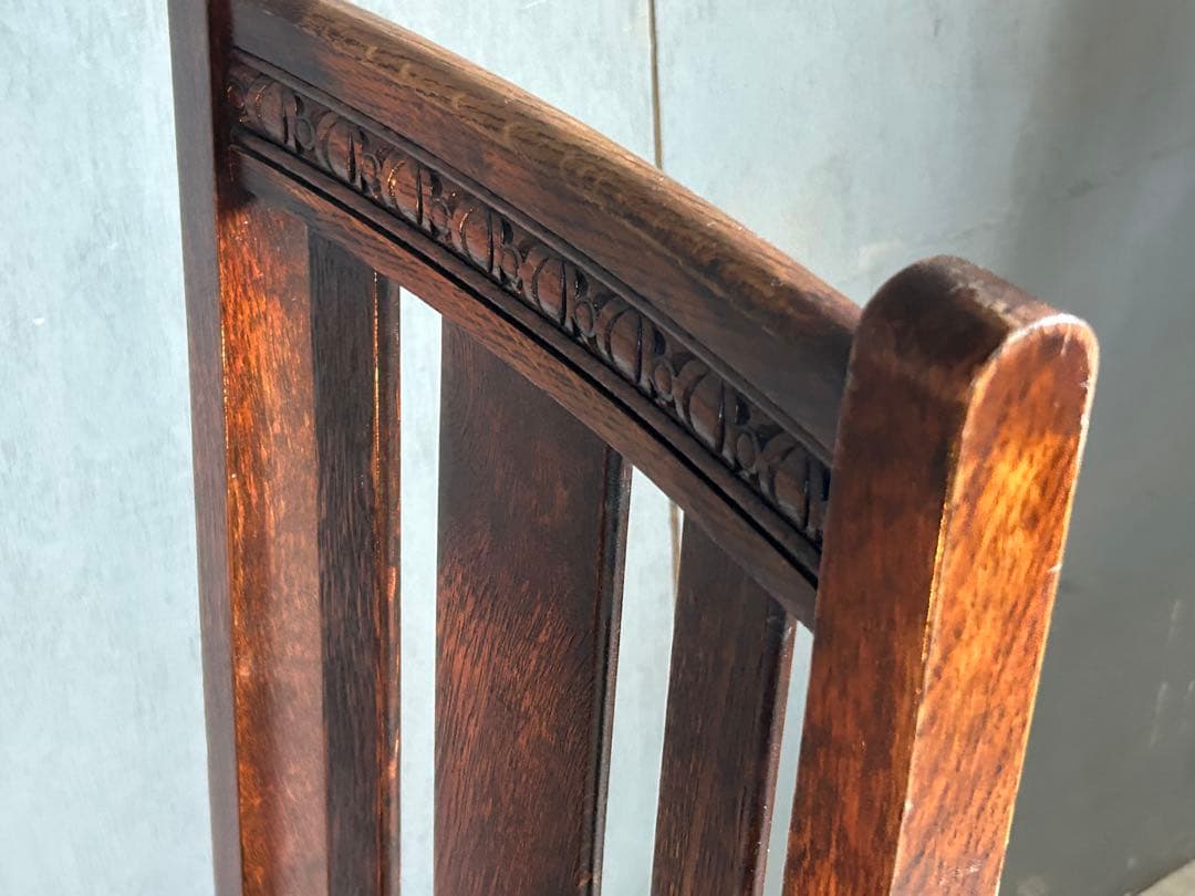 ③　英国　イギリス　ロイズアンティークス　ハイバックチェア　高浮き彫り　GY