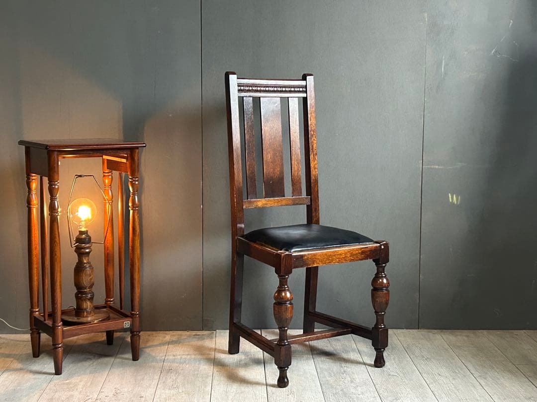 ③　英国　イギリス　ロイズアンティークス　ハイバックチェア　高浮き彫り　GY