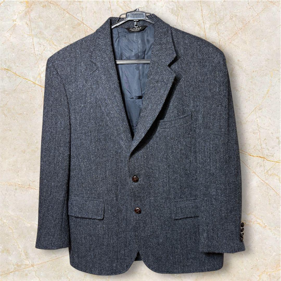美中古 ハリスツイード Jos. A. Bank ツイードジャケット 42・L