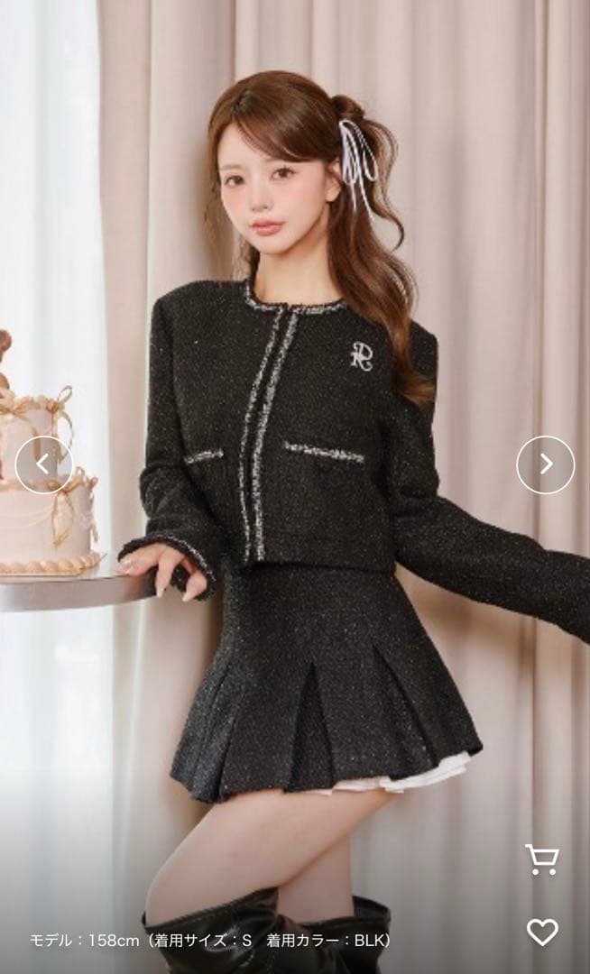 スパンコールツイードミニスカート　Darich ダーリッチ　スカート