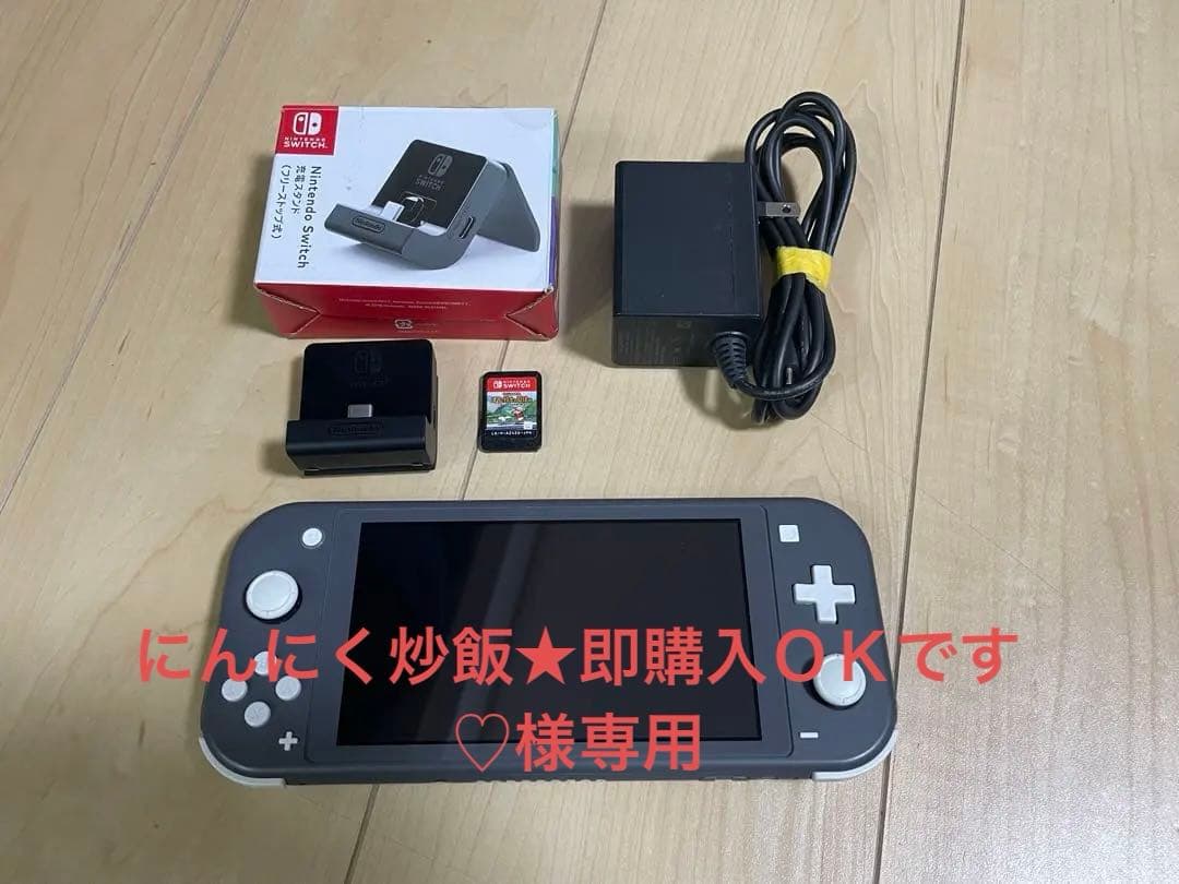 美品　Nintendo Switch Lite グレー 本体 オマケ付き