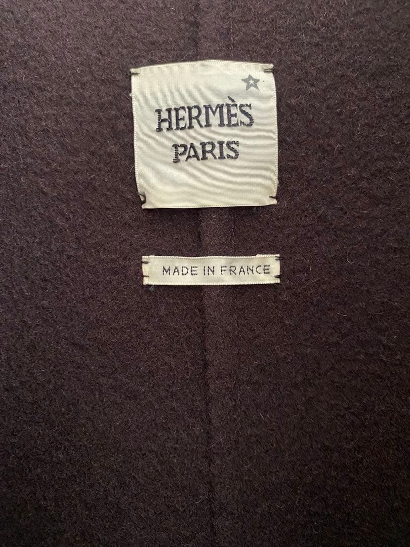 HERMES コート カシミヤ ヴィンテージ サイズ38 真贋済 正規品