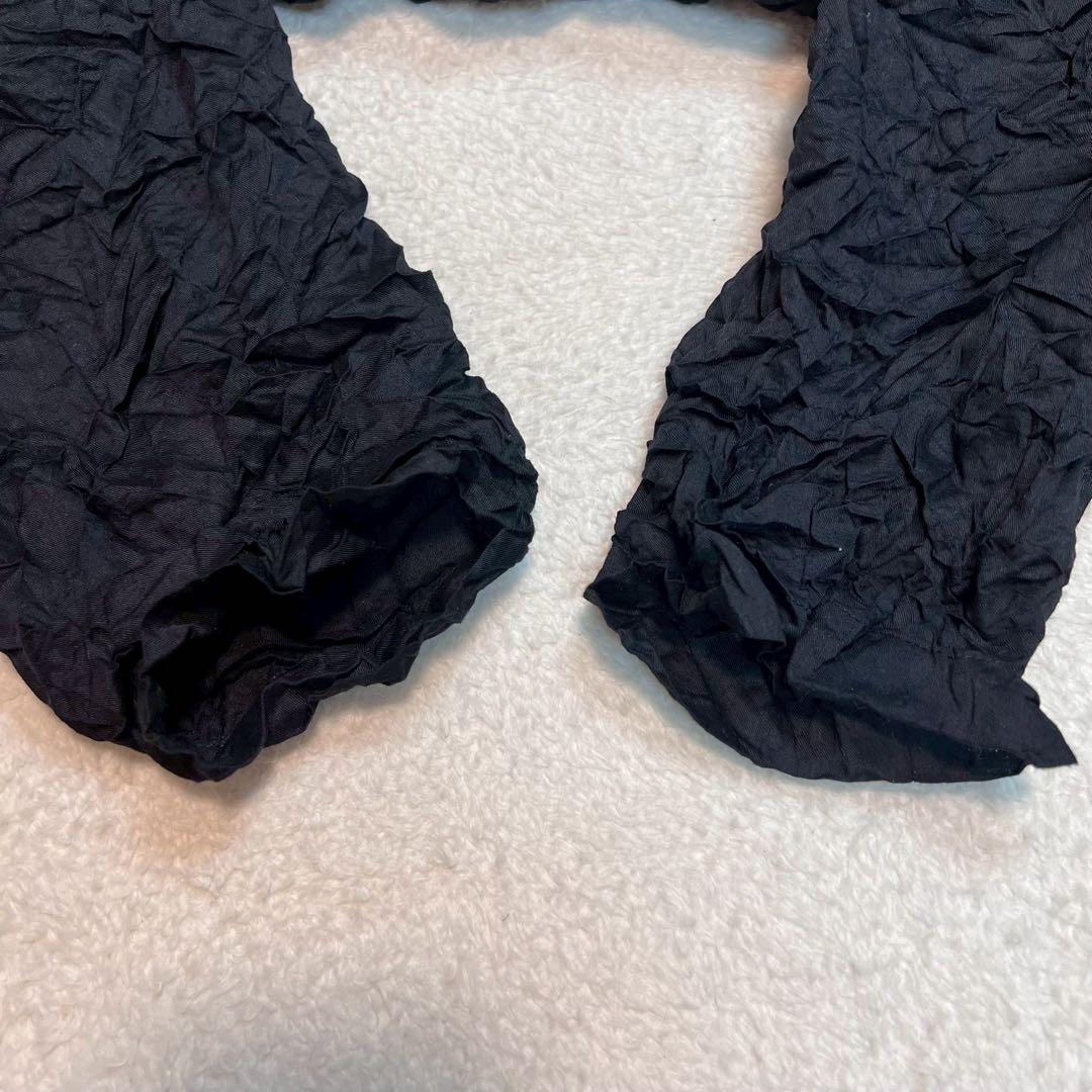 ま*こ様 ISSEY MIYAKE シワ加工 カットソー 黒 シャツ タートルネ