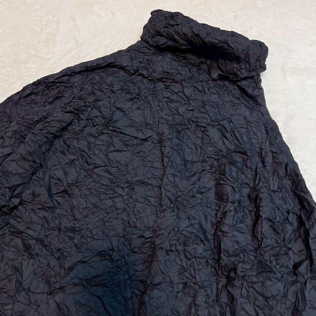 ま*こ様 ISSEY MIYAKE シワ加工 カットソー 黒 シャツ タートルネ