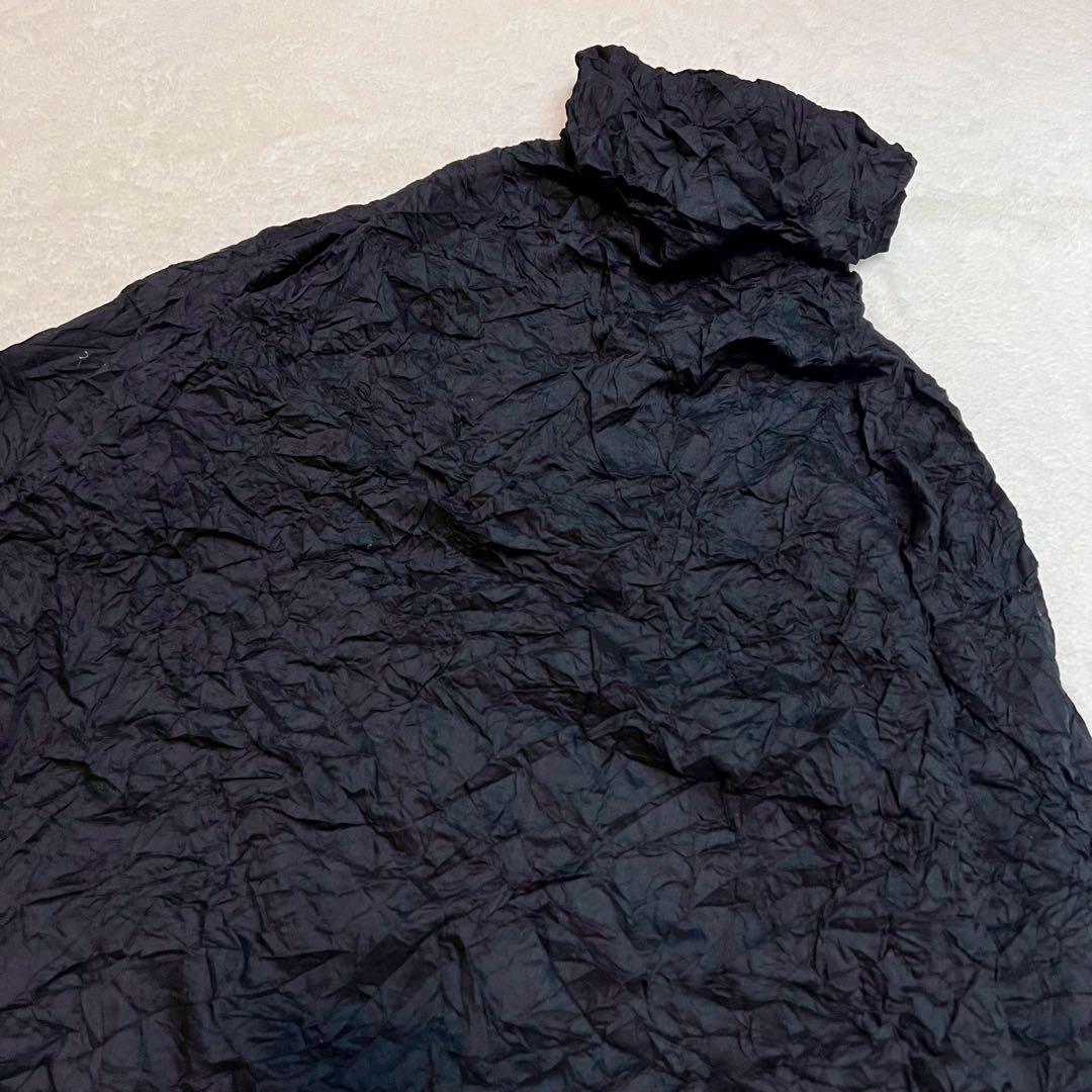 ま*こ様 ISSEY MIYAKE シワ加工 カットソー 黒 シャツ タートルネ