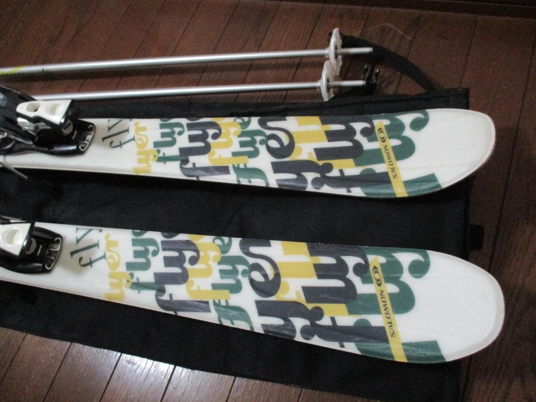中古スキー SALOMON Flyer 161cm　ポール付 ツインチップ
