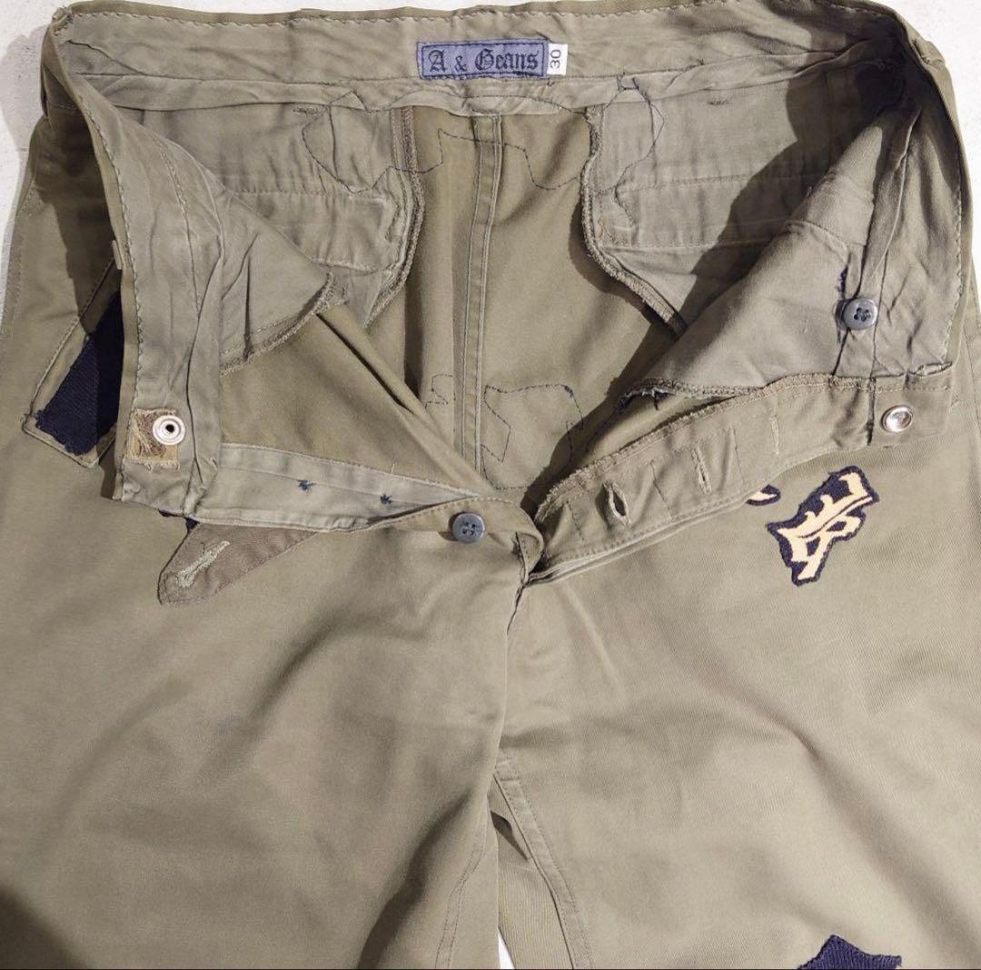 パンツ A&G CASHMERE PATCH MILITARY CARGO PANTS