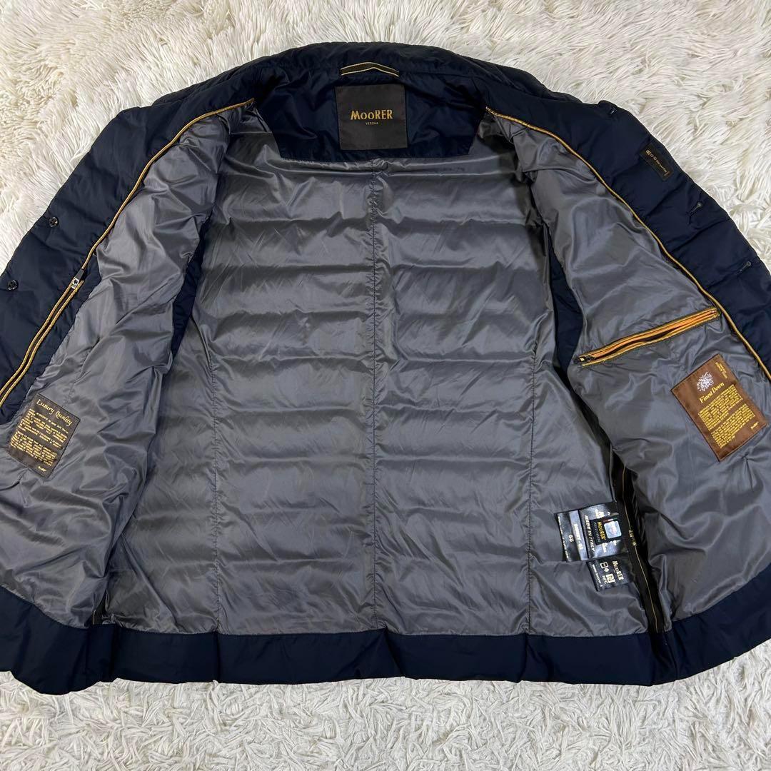 【極美品】MOORER ムーレー ダウンベスト ジレ 秋冬 58サイズ　ネイビー