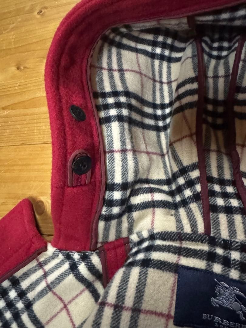 【最終価格】バーバリーロンドン　ダッフルコート 110A キッズ　赤