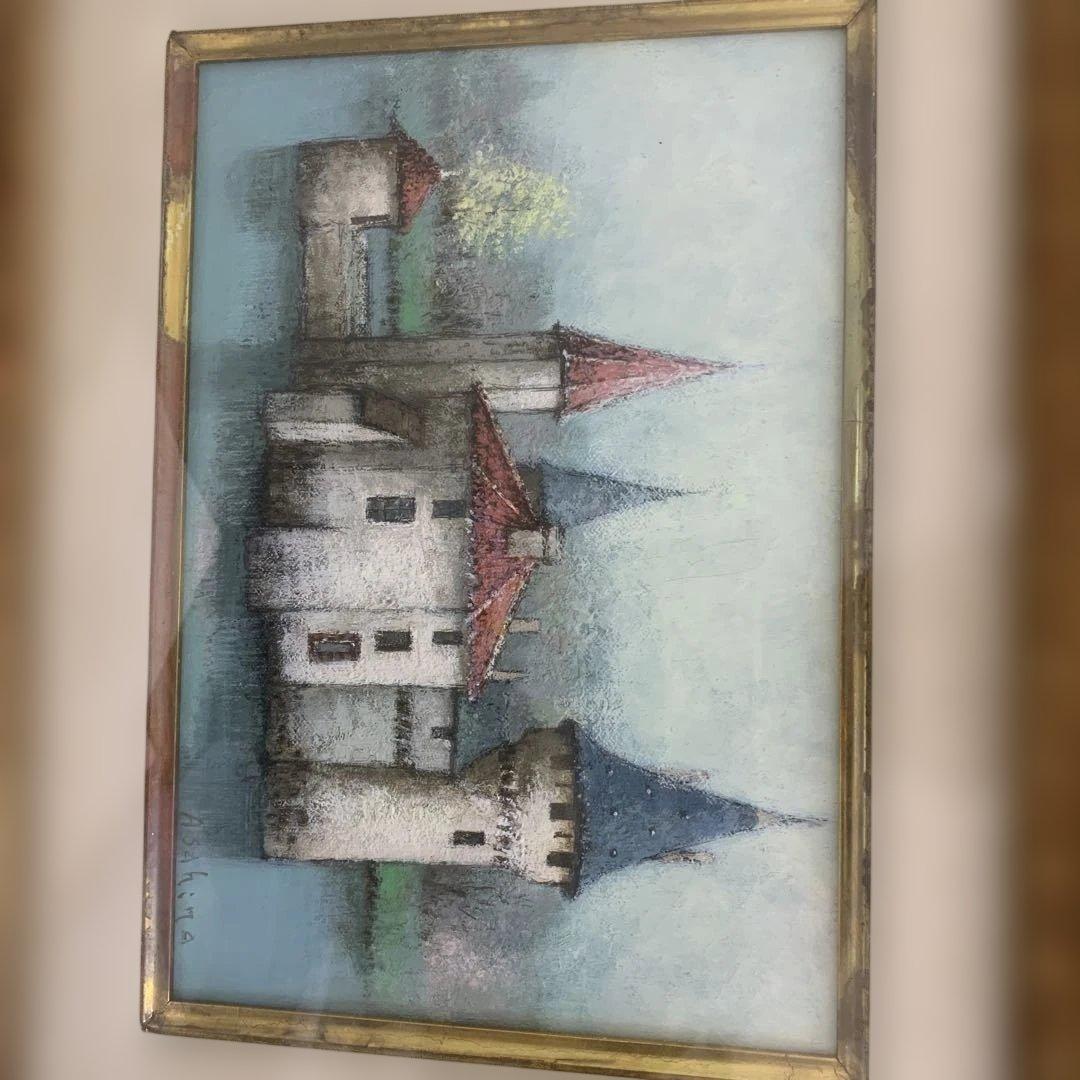 風景画 金色フレーム付き