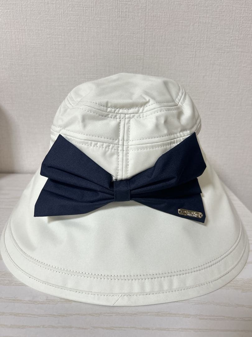 【新品未使用】芦屋ロサブラン リボンハット 帽子　完全遮光 アイボリーSサイズ