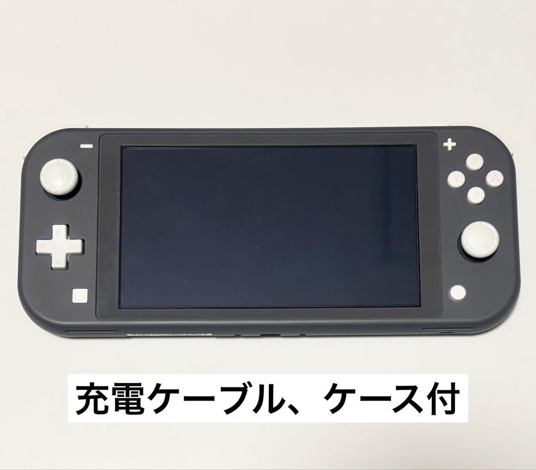 Nintendo Switch lite 本体 グレー【充電コード、ケース付】