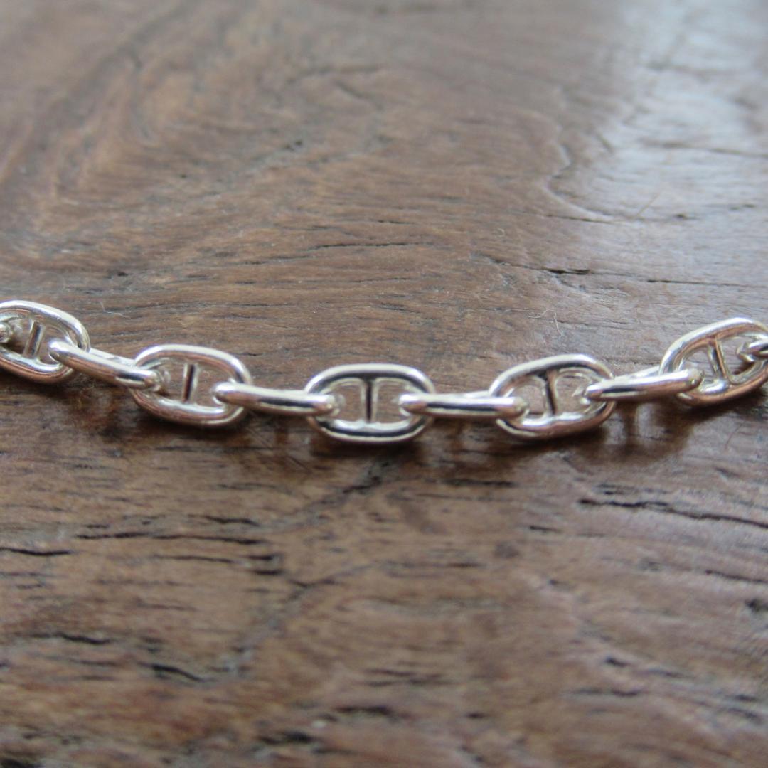 【シルバー925】アンカーチェーン　アンクレット / ハンドメイド
