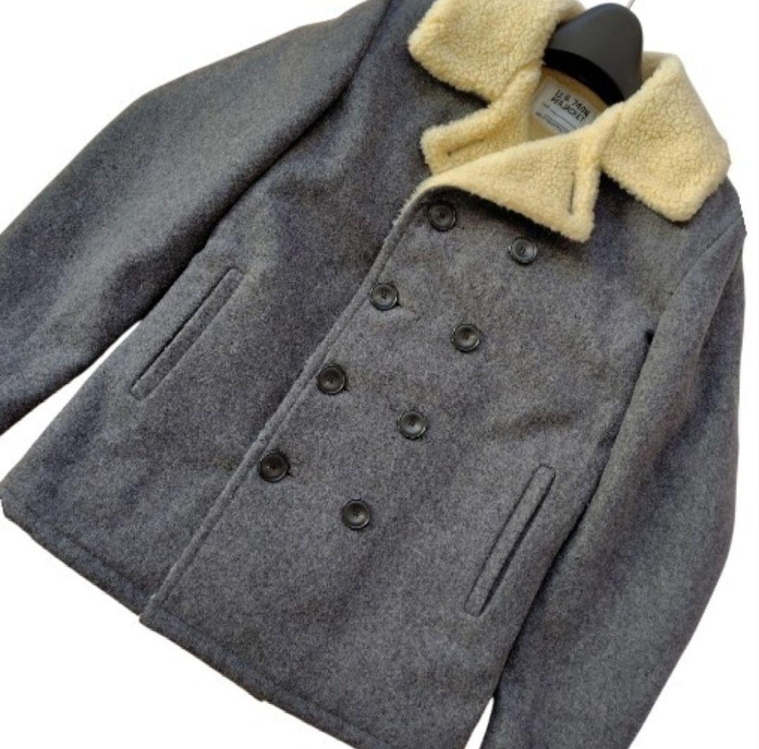 【Ron Herman × Schott】別注 ウール ピーコート グレー 38