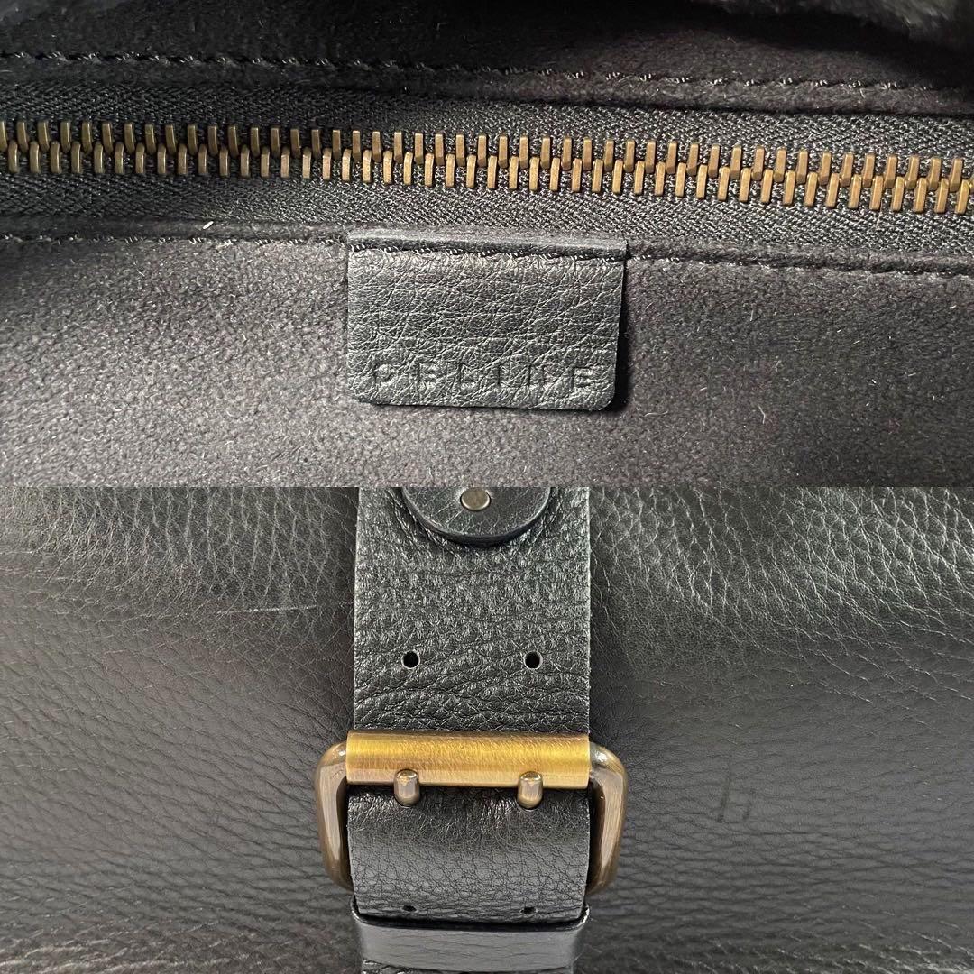 【美品】セリーヌ ハンドバッグ トートバッグ レザー スタッズ 肩掛け 黒