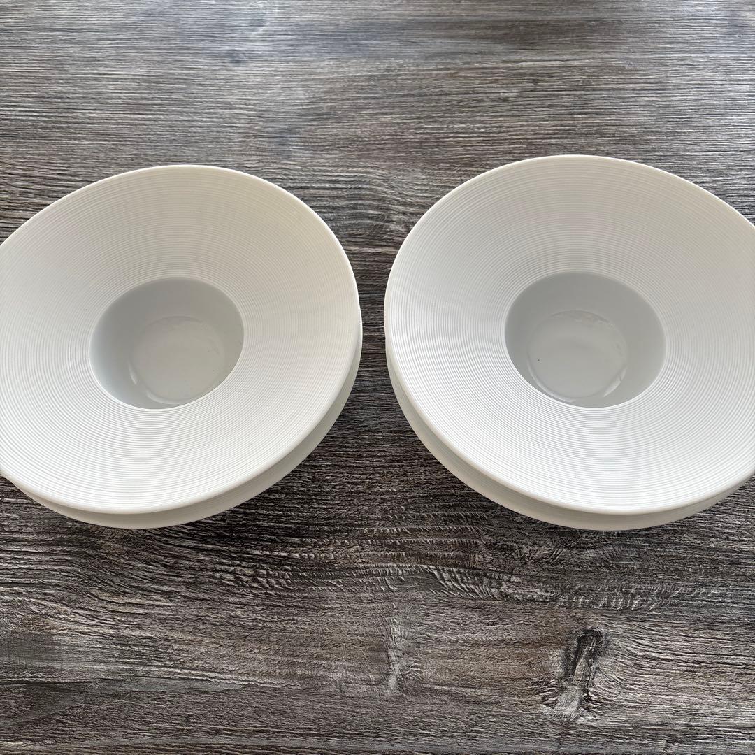 JL Coquet ホワイト リムボウル ストライプ　4枚セット