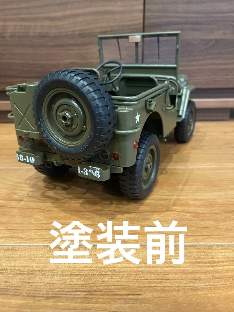 限界値下げウィリスジープ1/10ラジコンc8815ミリタリーウェザリングカスタム