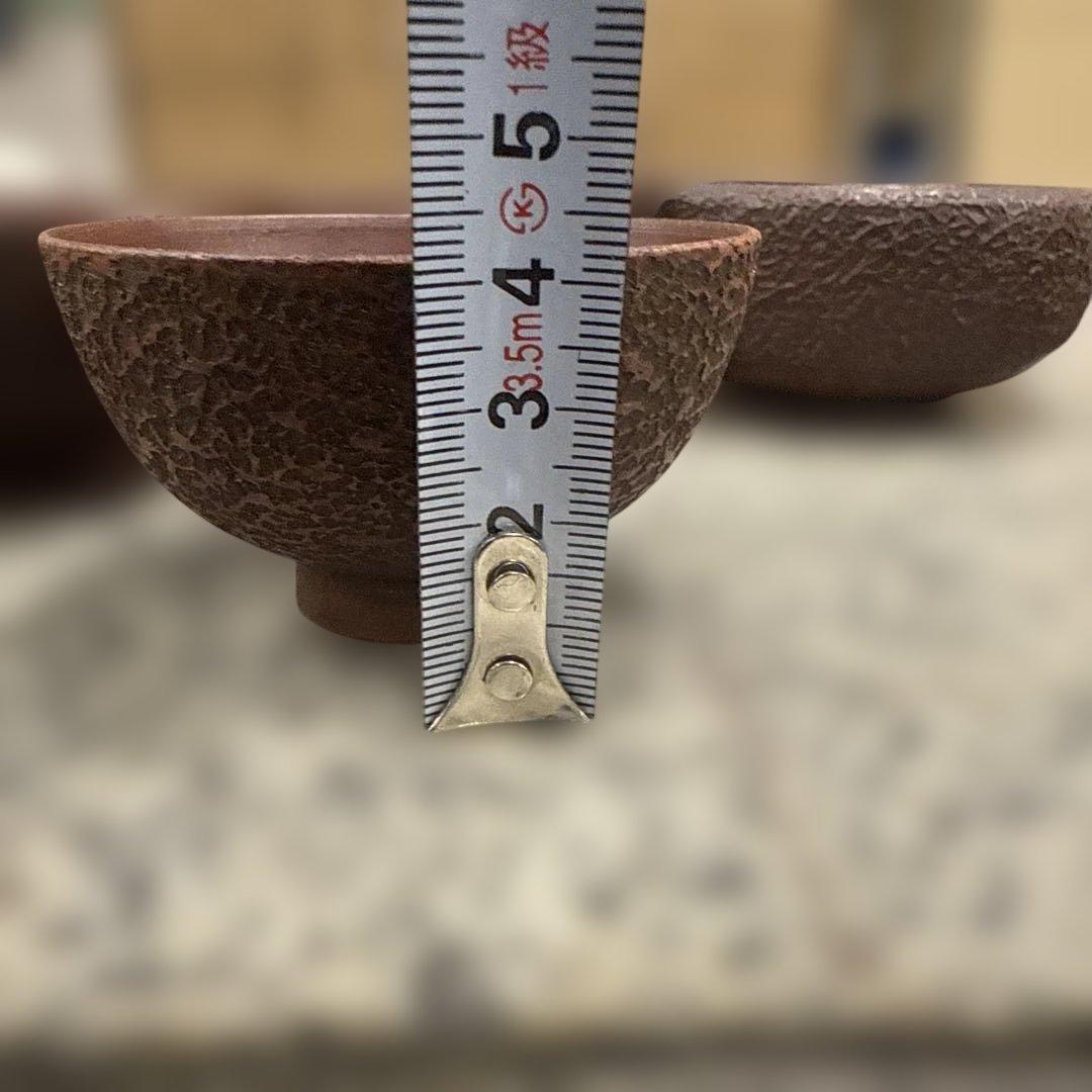 は*ま様 赤褐色 陶器製急須と茶碗セット 備前焼 骨董品 急須 昭和レトロ 小物