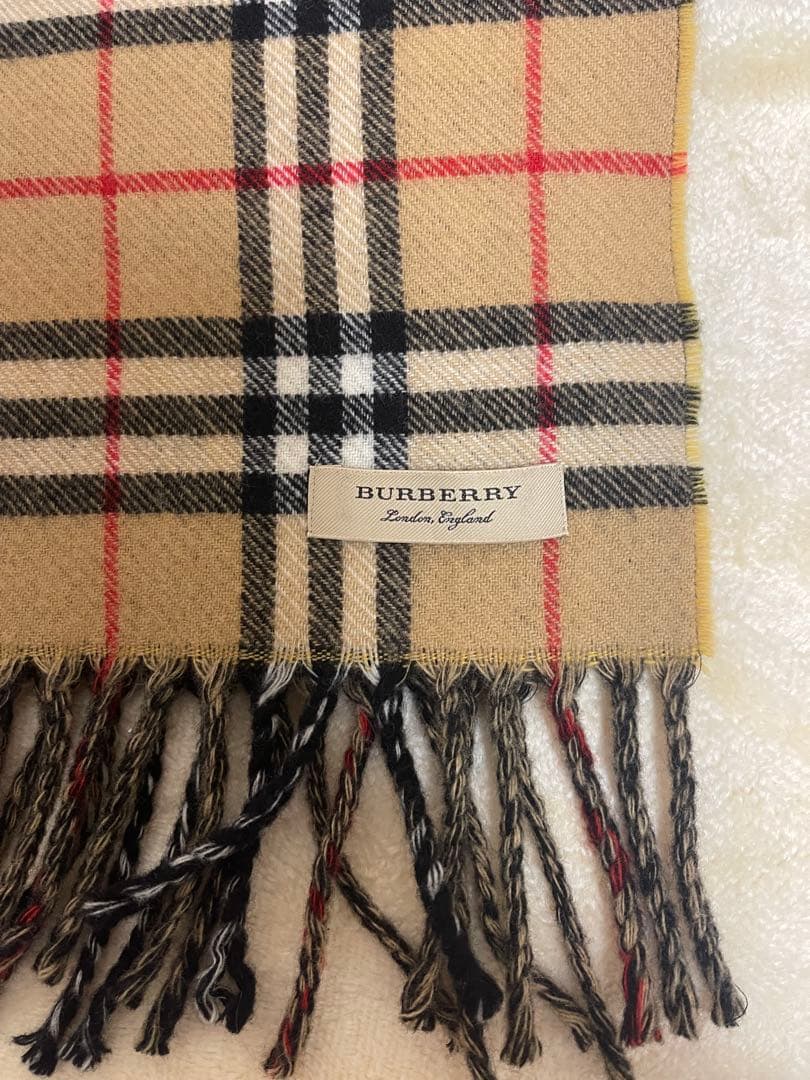 Burberry ウール71% カシミア29% マフラー チェック柄