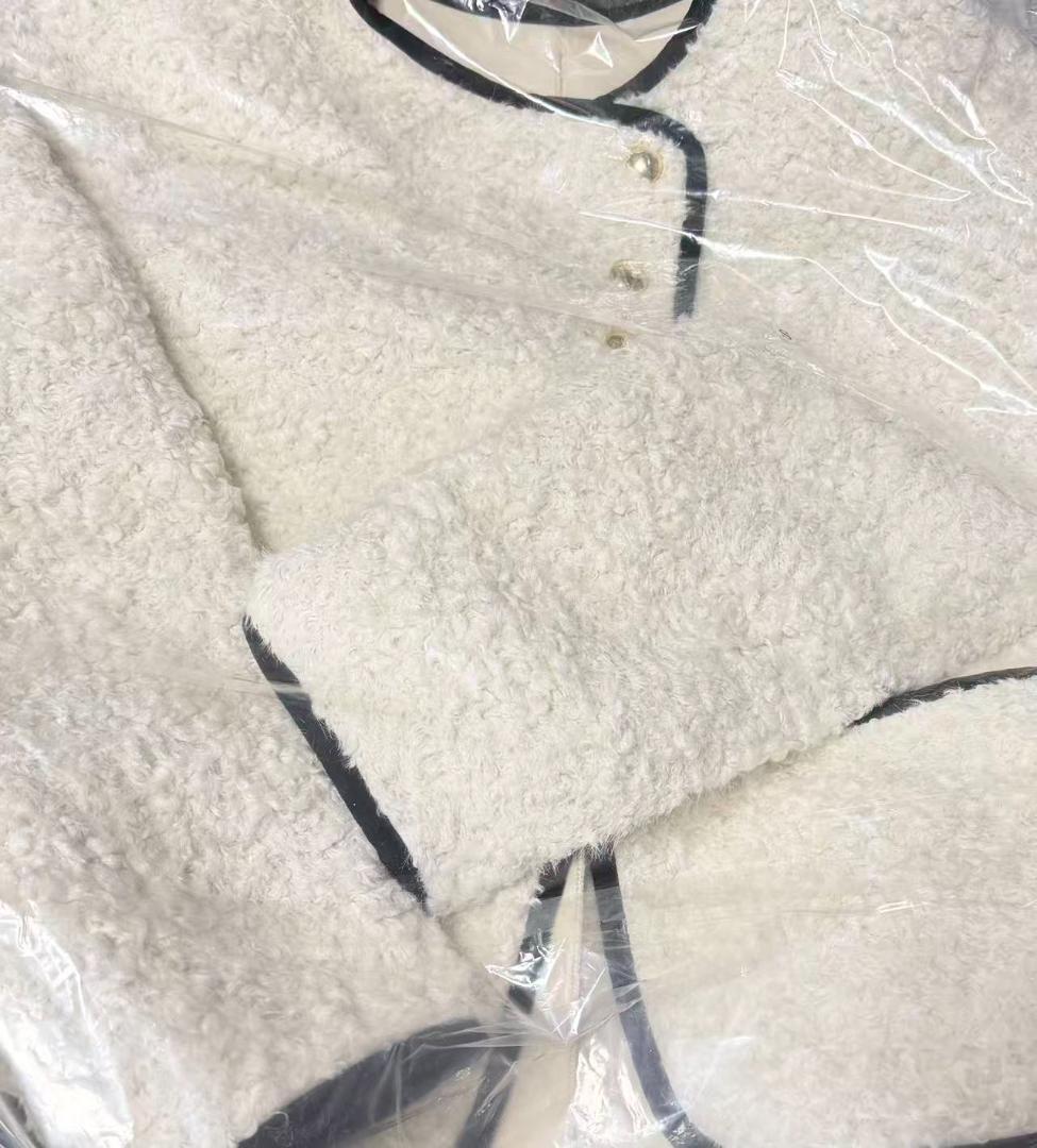 1 即日発送 新品 anuans ECOPELパイピングボアジャケット IVO