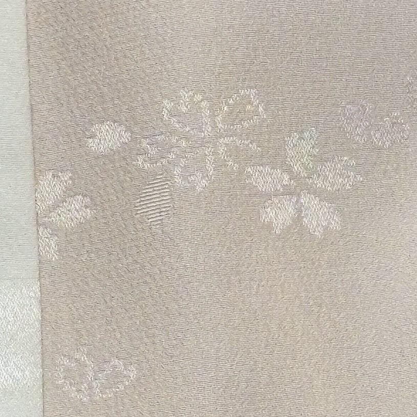 ゆりのはな　創世舎　長襦袢　立体裁断　地紋桜柄　袷　衣紋ぬき　日本製　D402