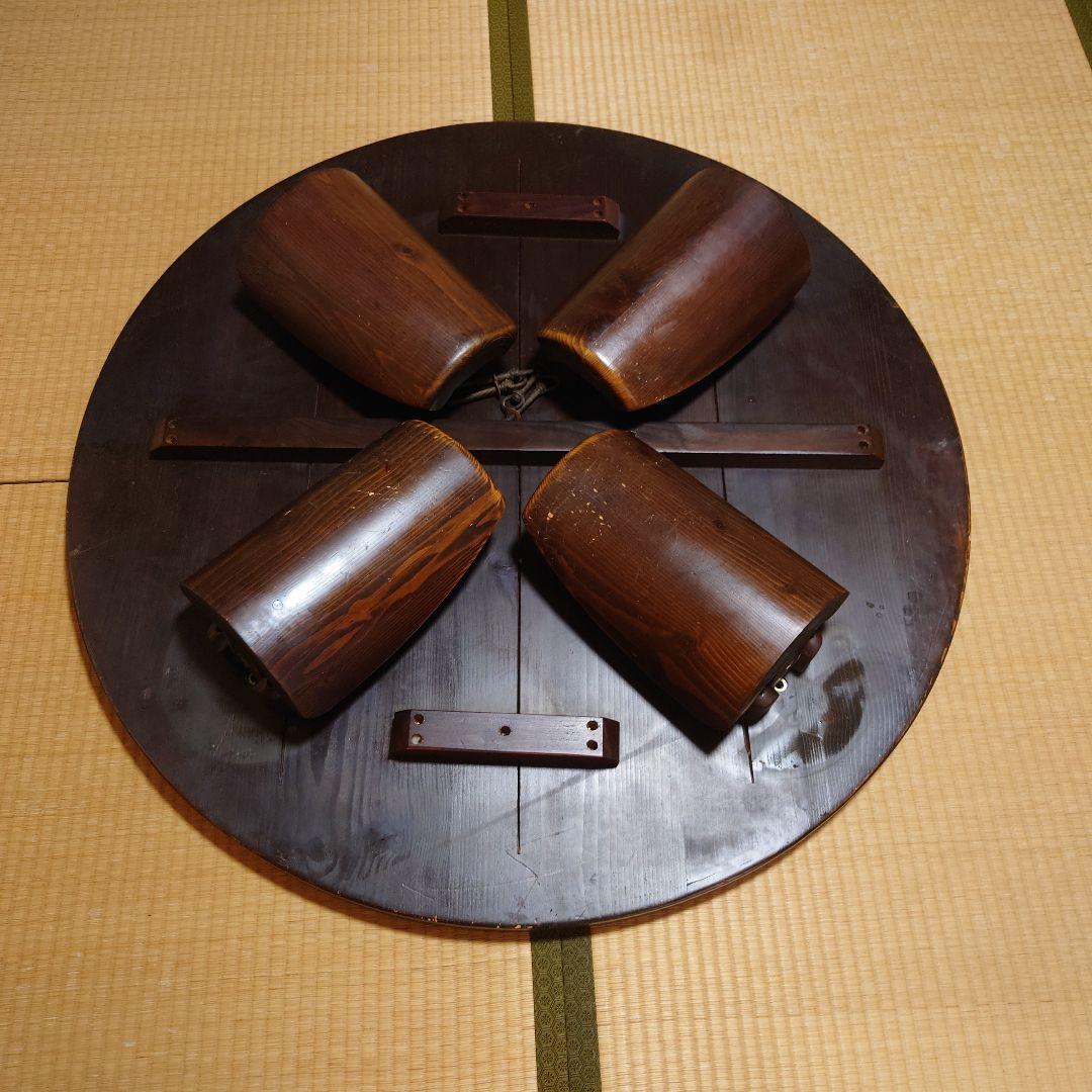 木製円形座卓 ダークブラウン