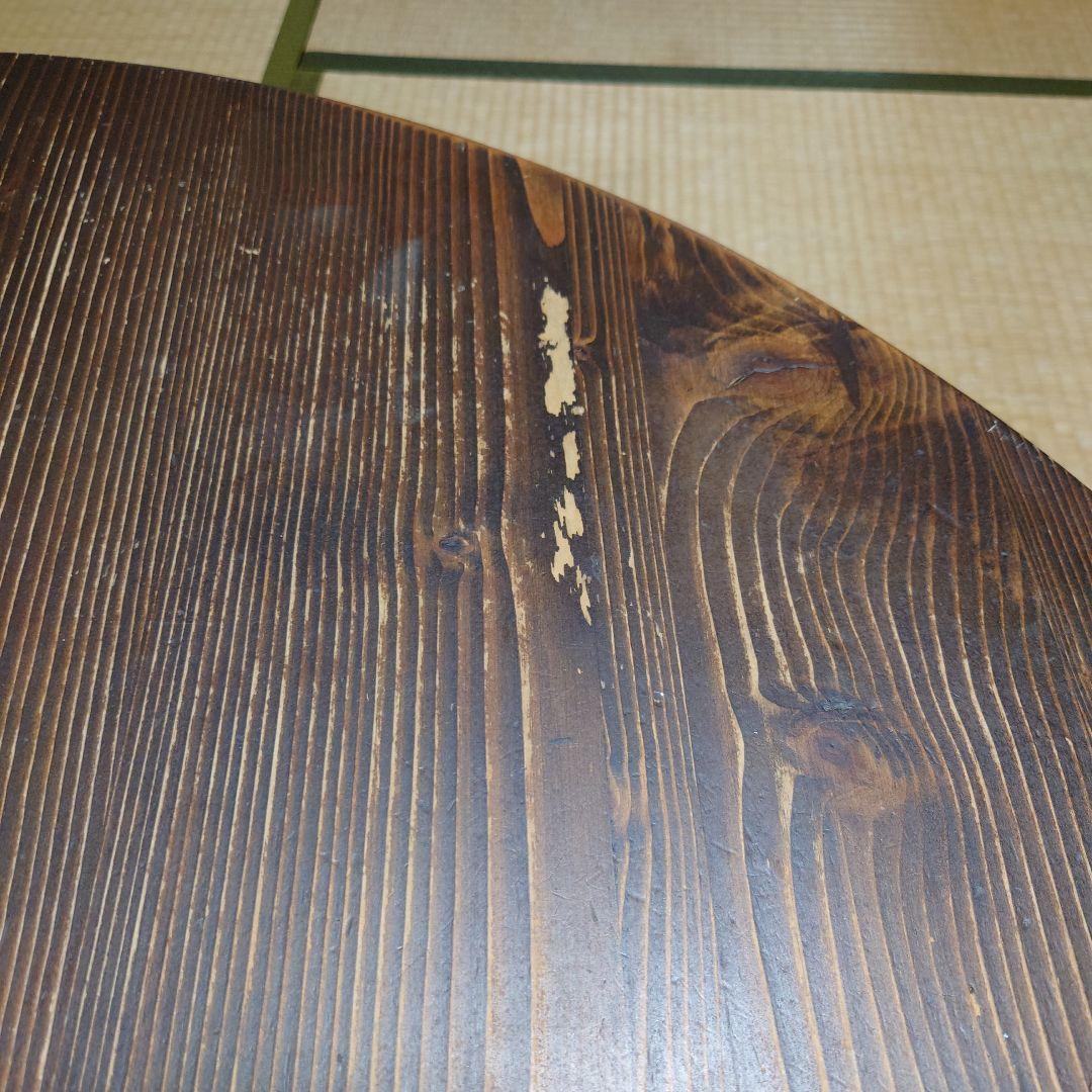 木製円形座卓 ダークブラウン