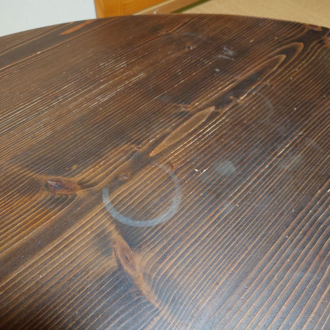 木製円形座卓 ダークブラウン