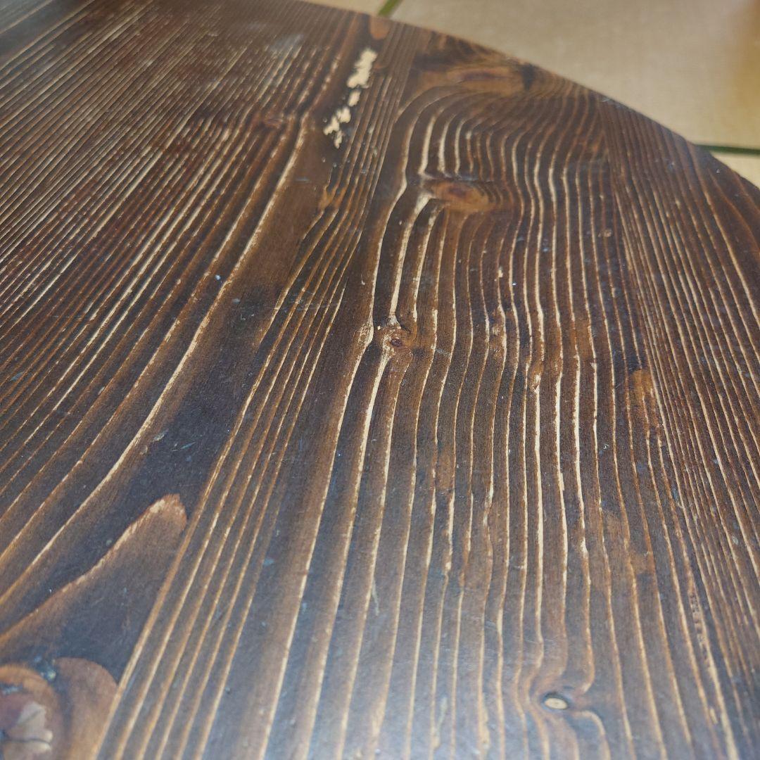 木製円形座卓 ダークブラウン