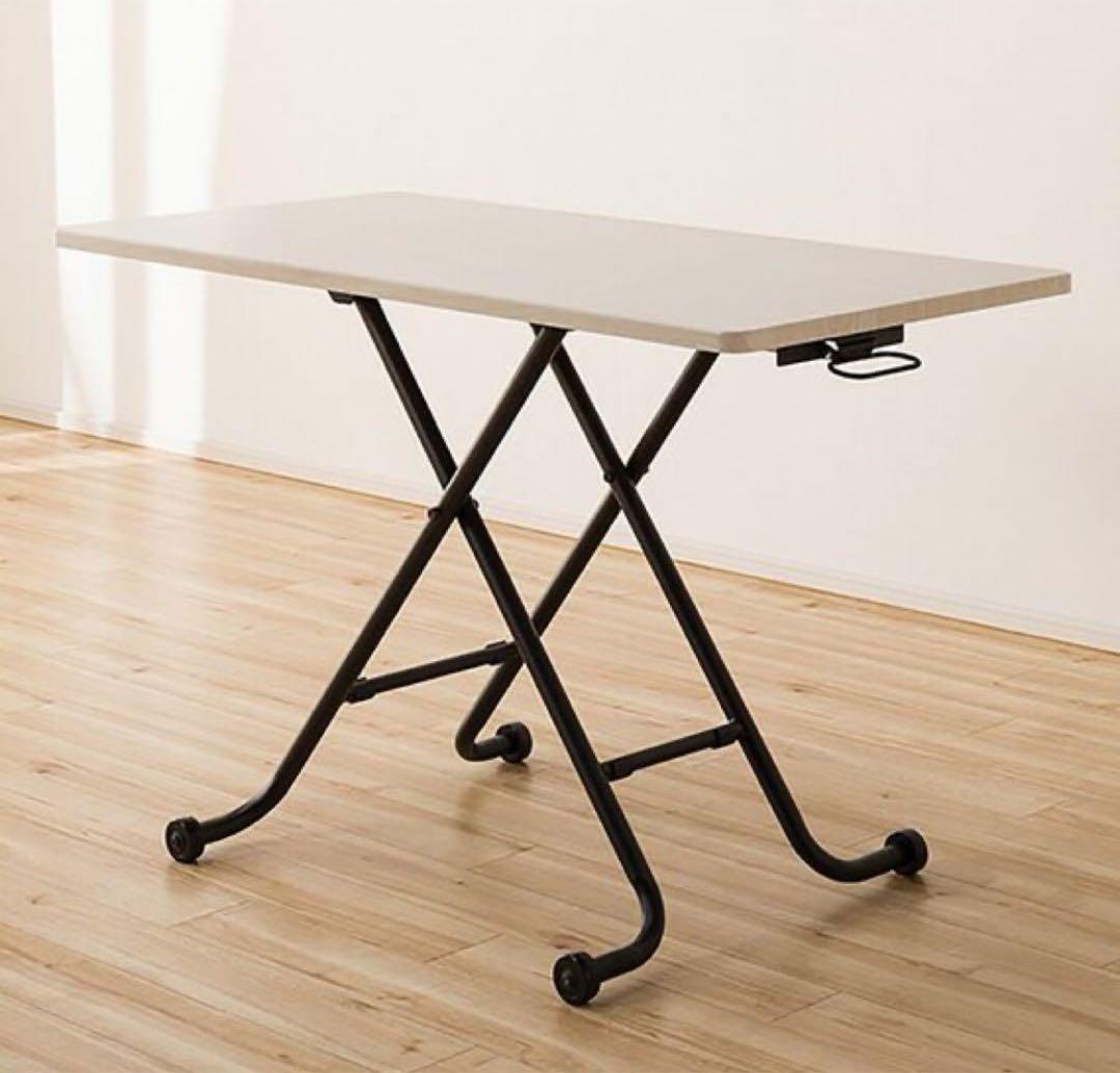 ［アントニオミノキ］ニトリ昇降式テーブル　ガス圧式　リビング