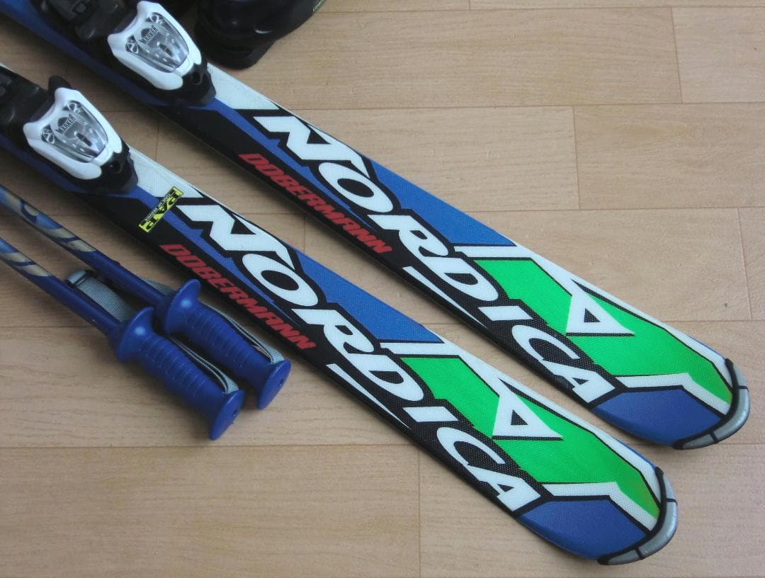 ■■送料無料■ノルディカ■ジュニア用スキー4点セット■140/24■WAX済■■