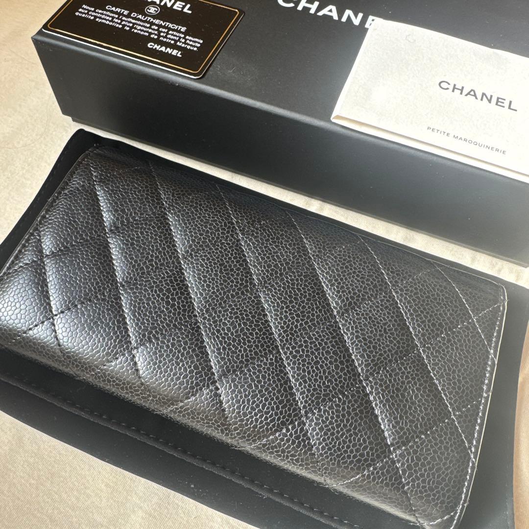 CHANEL 長財布 ブラック キルティング