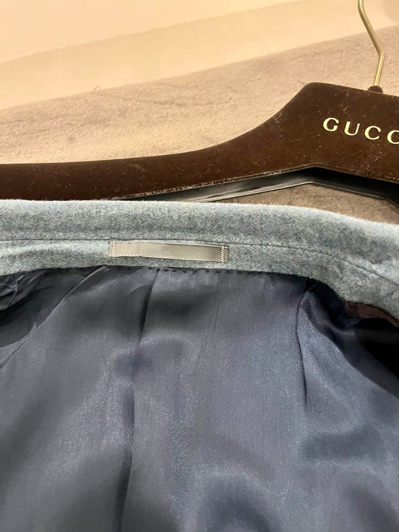 GUCCI グレーグリーンスーツジャケット 42U10