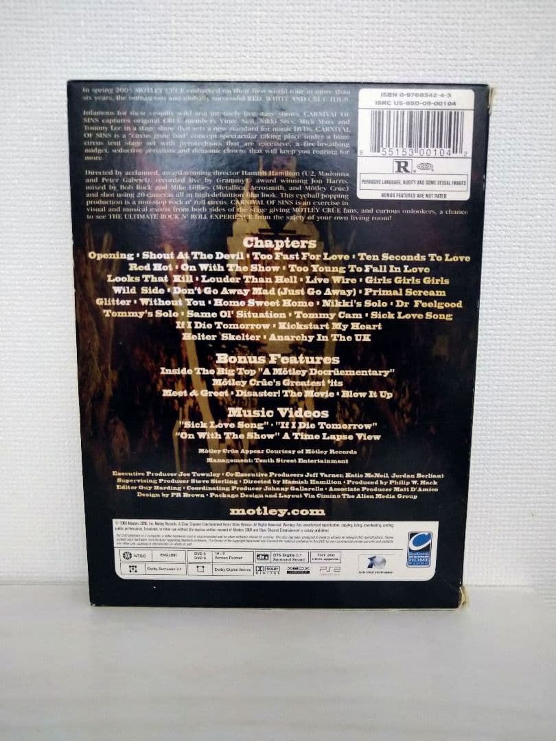 【希少】MOTLEY CRUE CARNIVAL OF SINS 海外版
