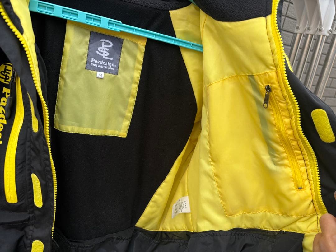 Pazdesignライジャケチャック難有　ウォームジャケットセット黒黄　値引可