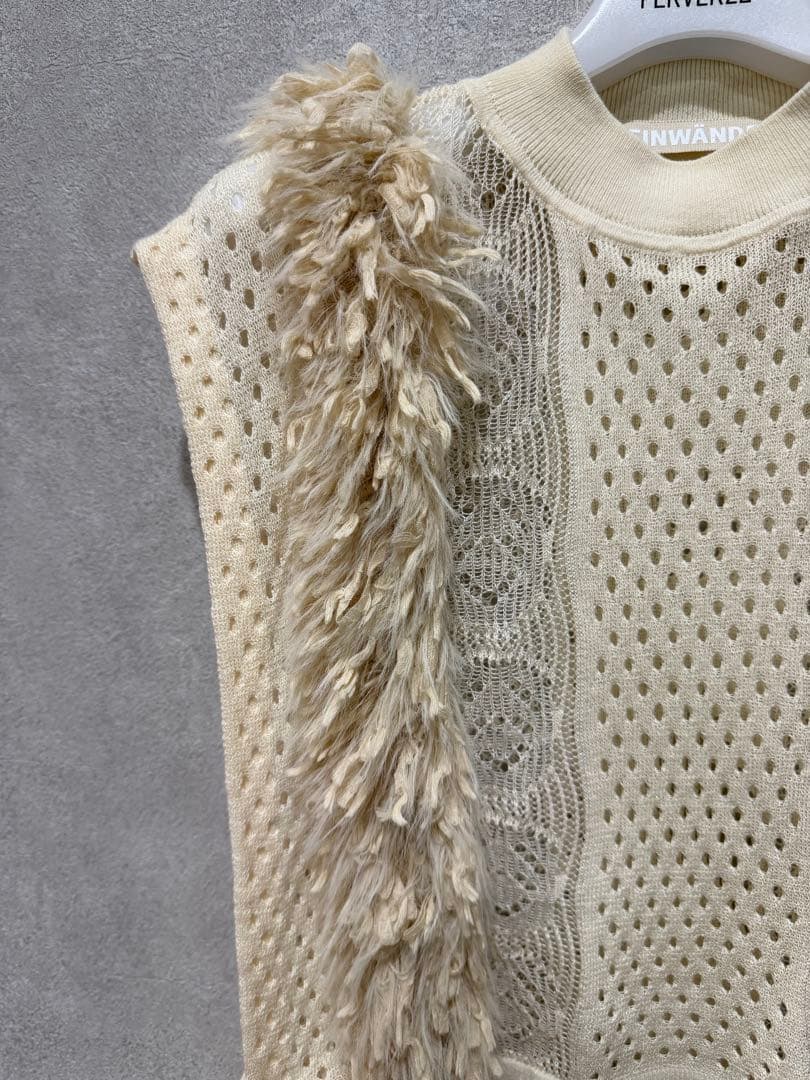 LEINWÄNDE フリンジニットベスト