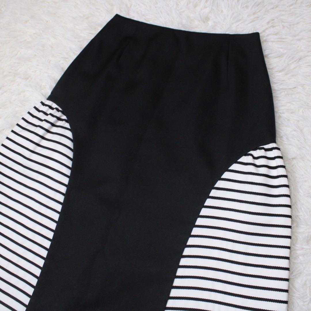 新品 BORDERS at BALCONY ファインボーダーミニスカート 36