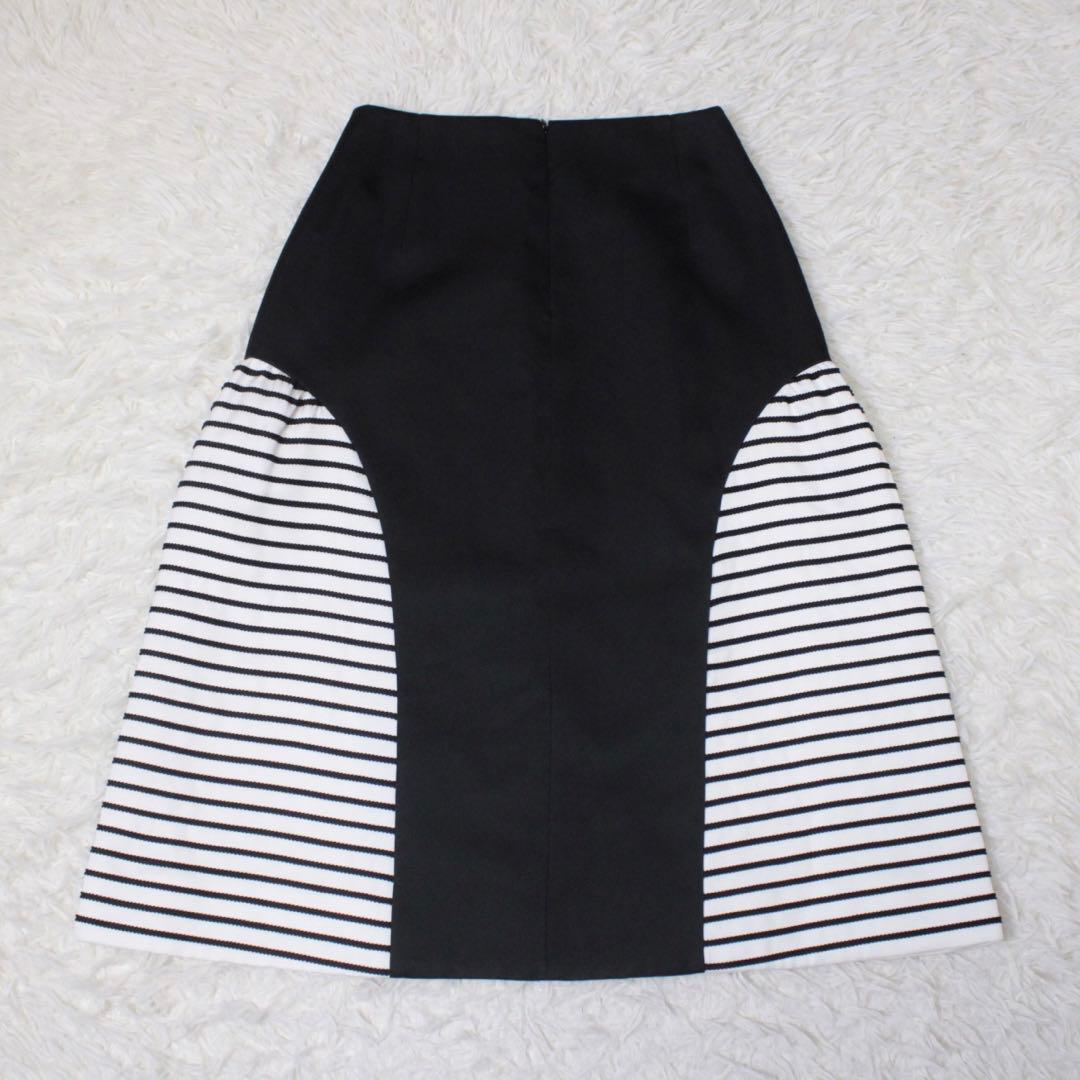 新品 BORDERS at BALCONY ファインボーダーミニスカート 36