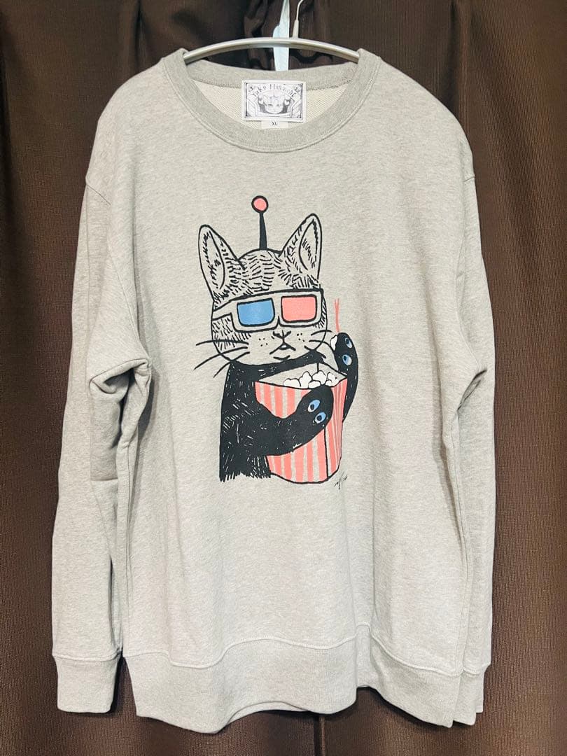 猫イラスト スウェット グレー