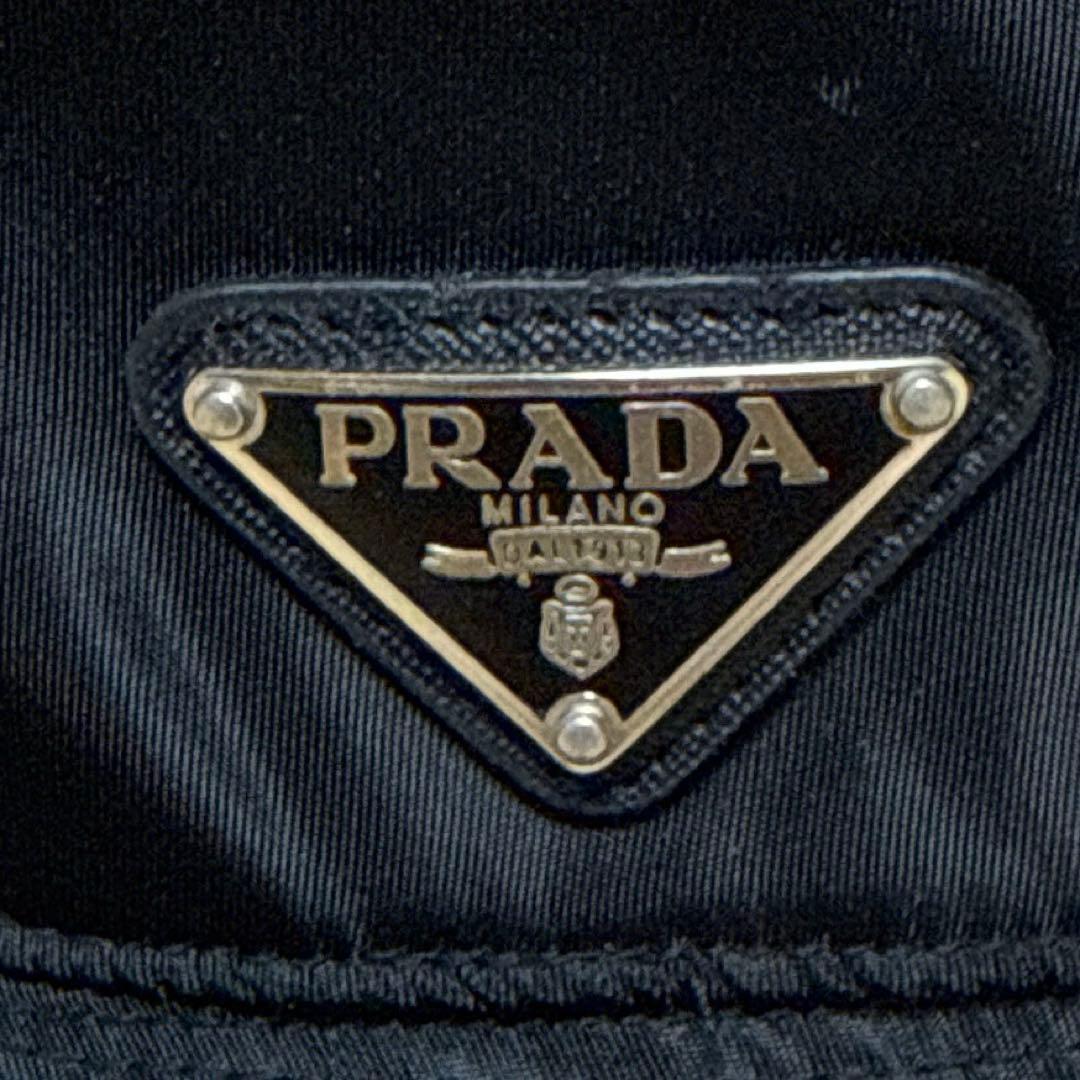 値下げ中 完全正規品 PRADA ブラック バケットハット M