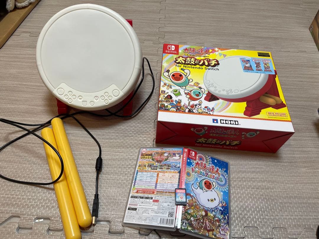 太鼓の達人ドンダフルフェスティバルと太鼓とバチ　セット売り　背面版無し