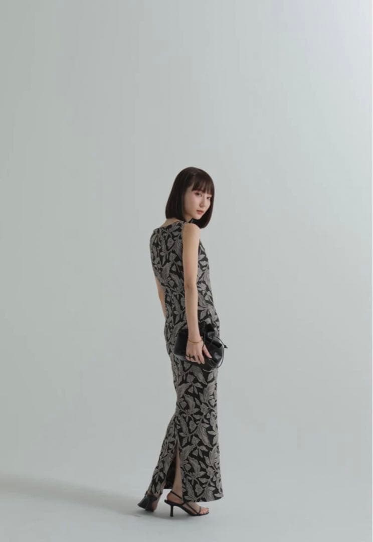 ワンピース louren jacquard pencil dress