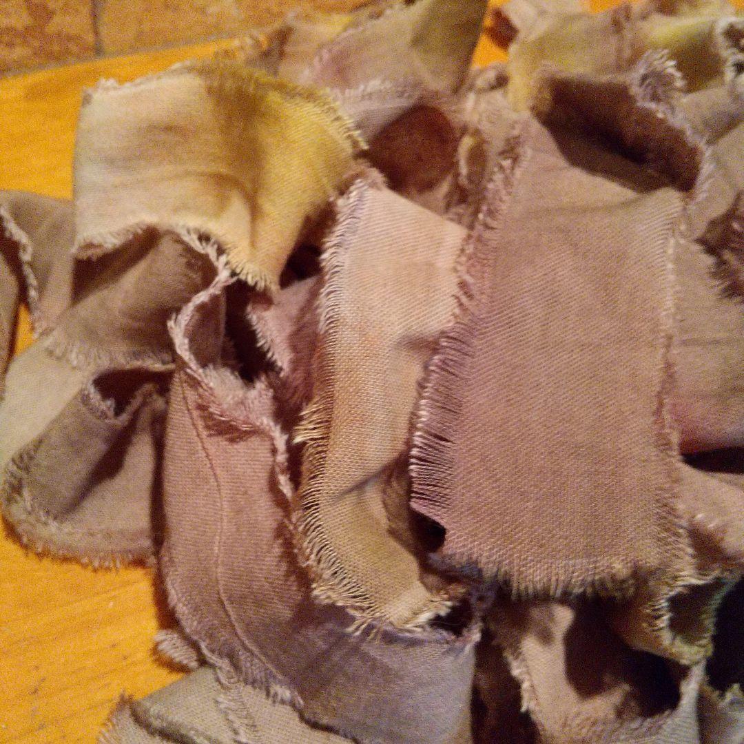 uno★SALE中32，ジャンクジャーナル素材。フリンジ加工裂き布リボン