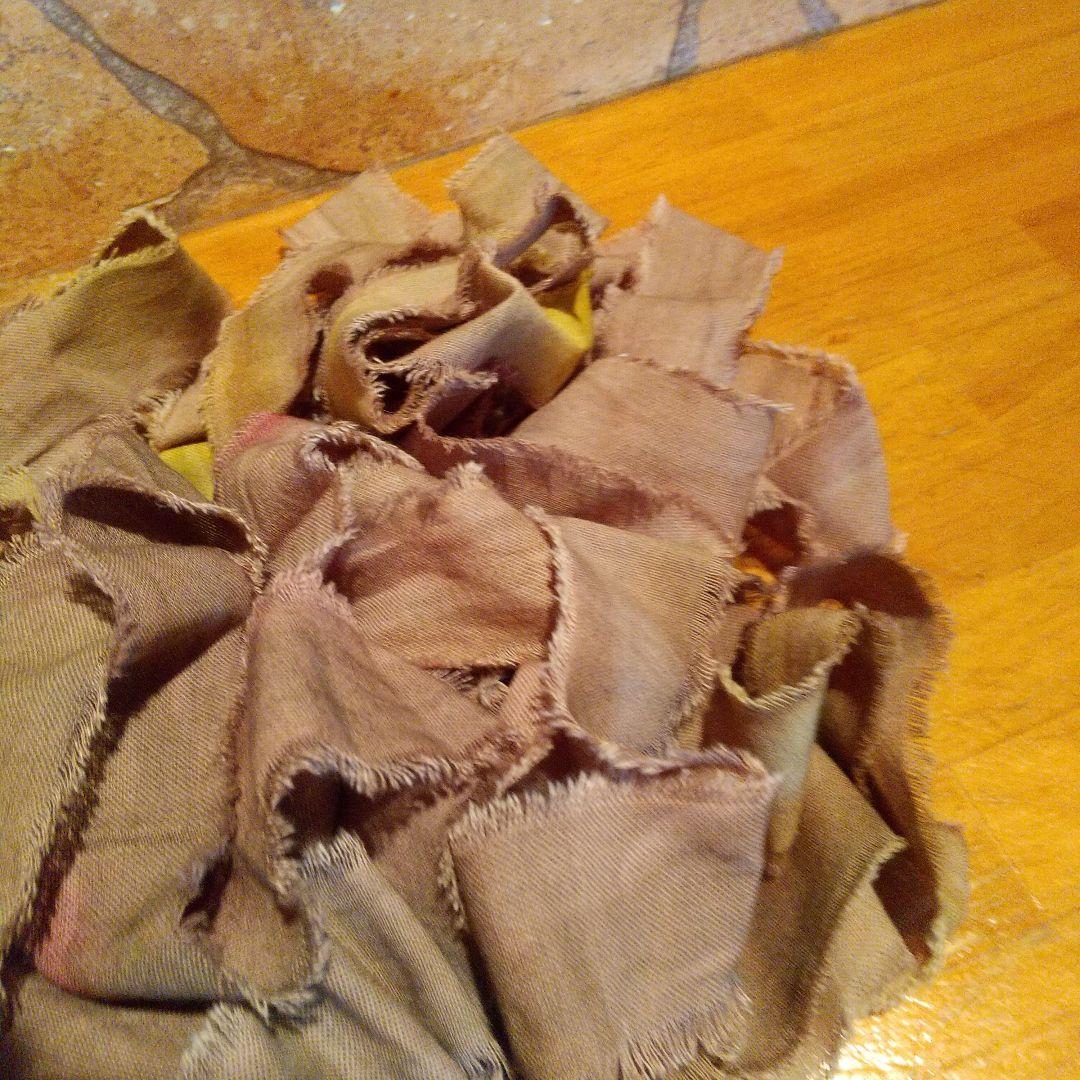 uno★SALE中32，ジャンクジャーナル素材。フリンジ加工裂き布リボン