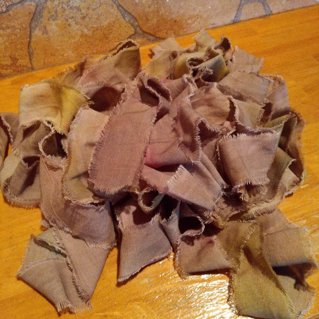 uno★SALE中32，ジャンクジャーナル素材。フリンジ加工裂き布リボン