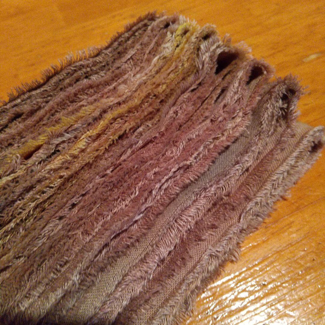 uno★SALE中32，ジャンクジャーナル素材。フリンジ加工裂き布リボン