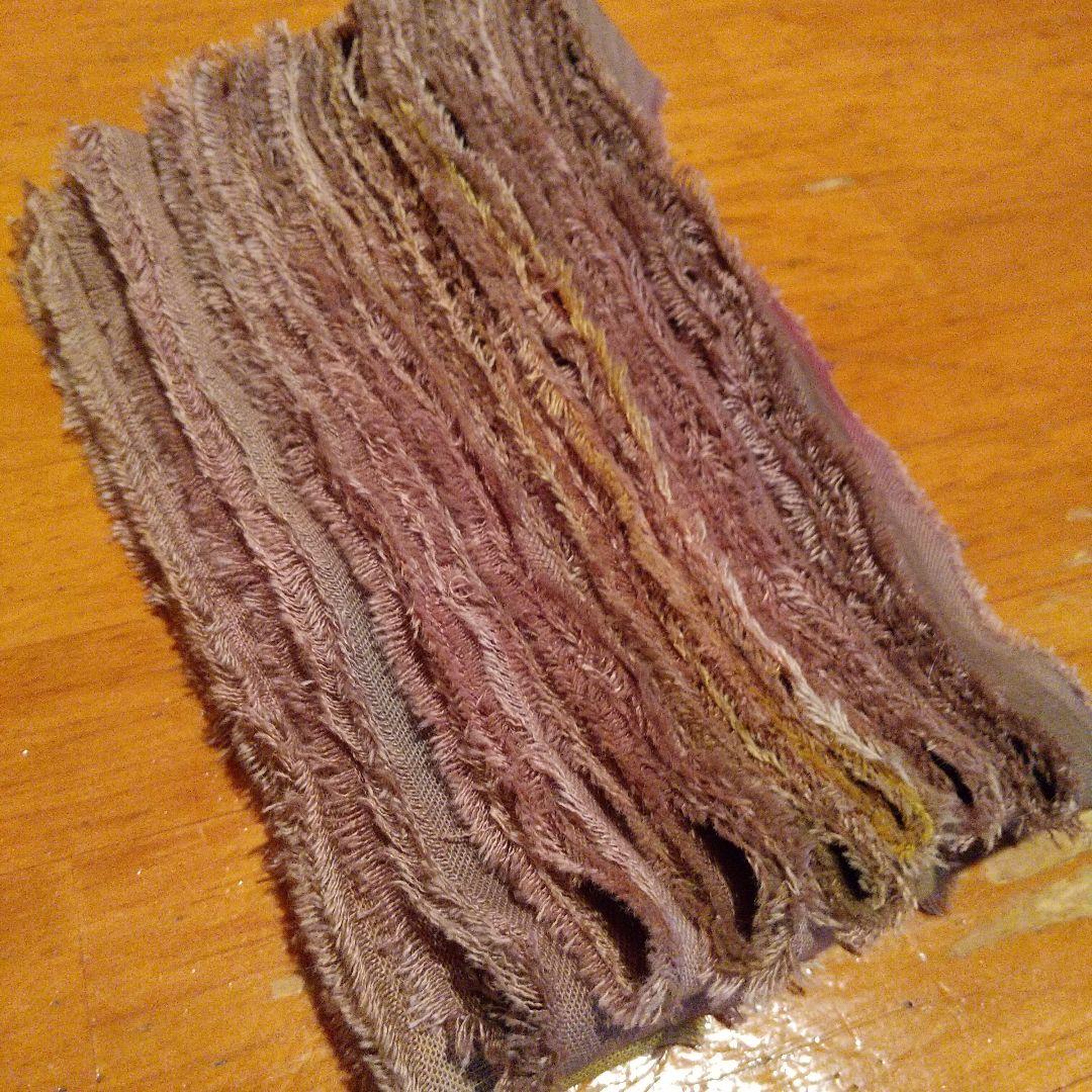 uno★SALE中32，ジャンクジャーナル素材。フリンジ加工裂き布リボン