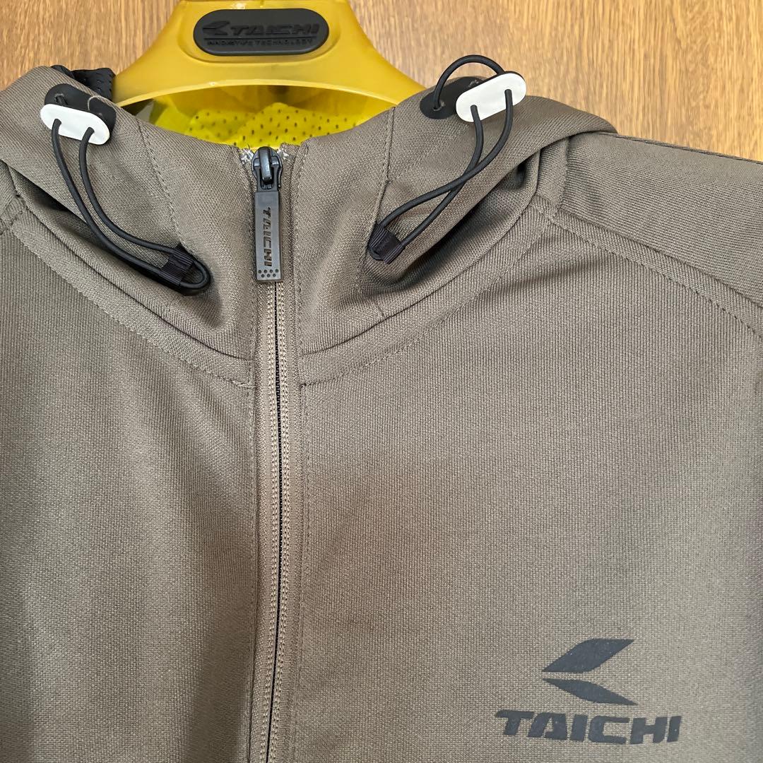 TAICHI フード付きジャケット XXL カーキ　胸部プロテクター(別売)付き