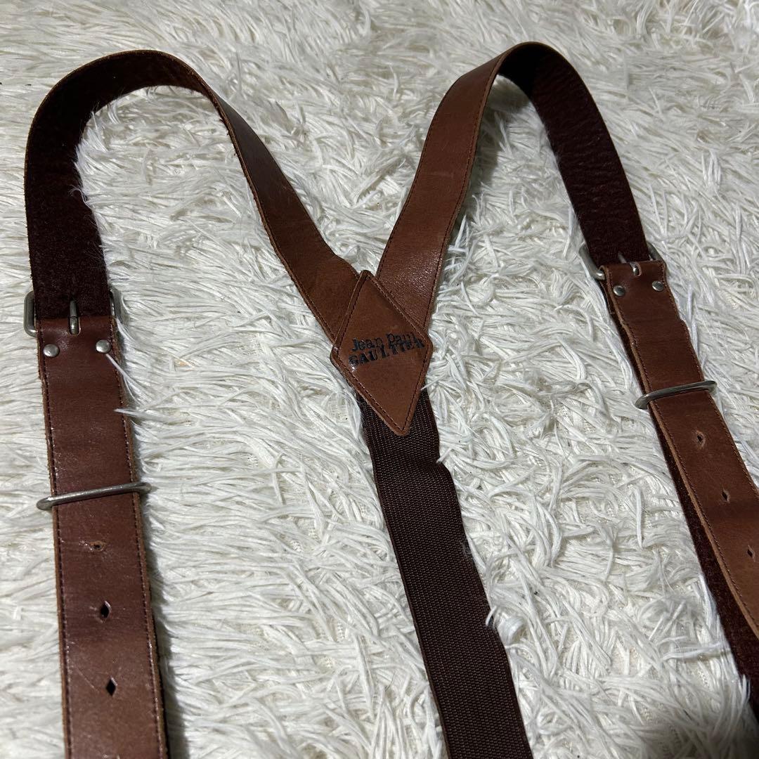 90s ARCHIVE JEAN PAUL GAULTIER レザーサスペンダー